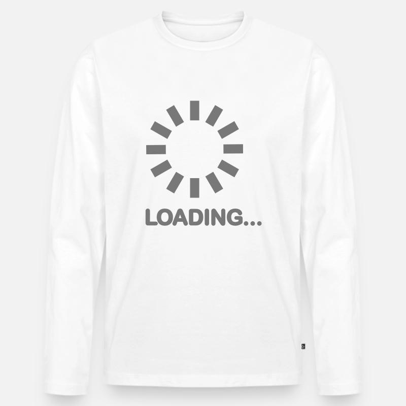 Loading - Männer Premium Bio Langarmshirt - Weiß