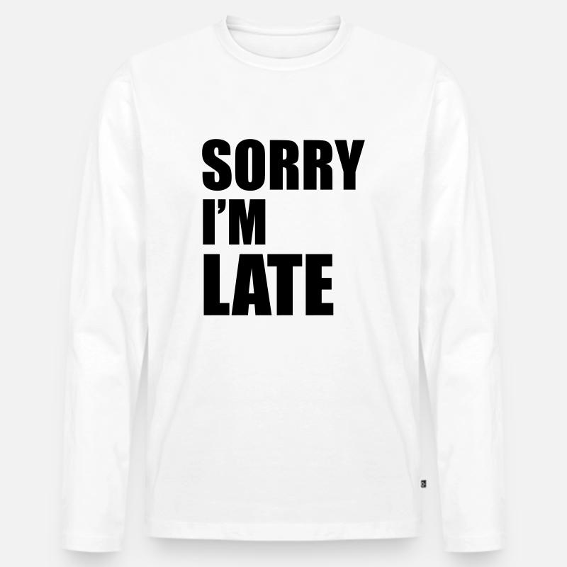 Sorry - Männer Premium Bio Langarmshirt - Weiß