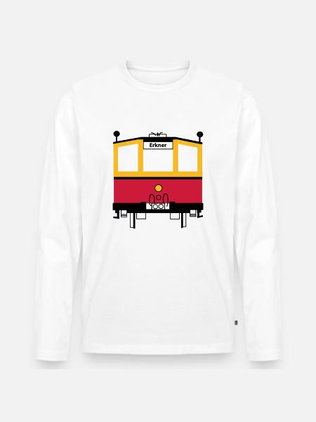 S-Bahn - Männer Premium Bio Langarmshirt - Weiß