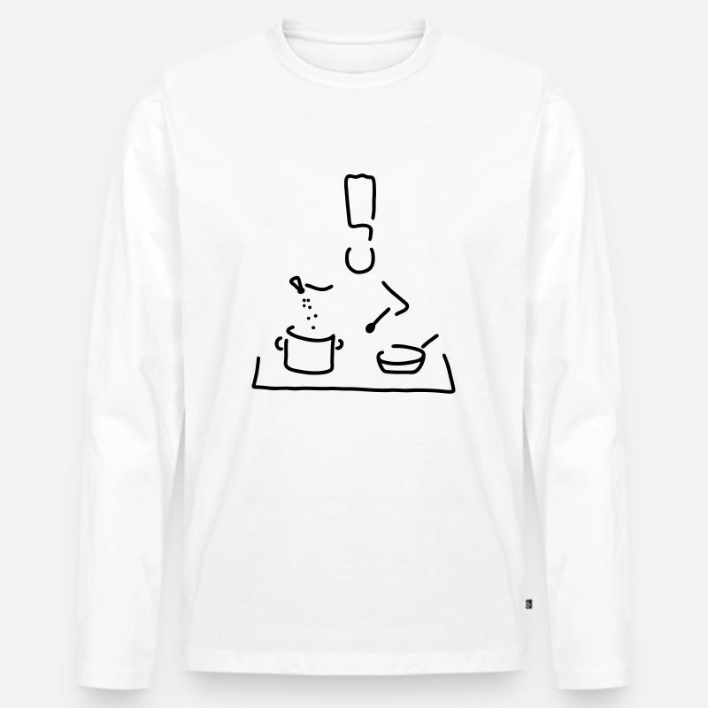 koch macht suppe - Männer Premium Bio Langarmshirt - Weiß