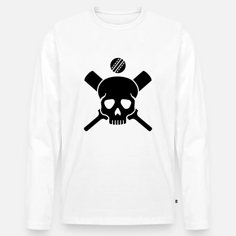 Cricket - Männer Premium Bio Langarmshirt - Weiß