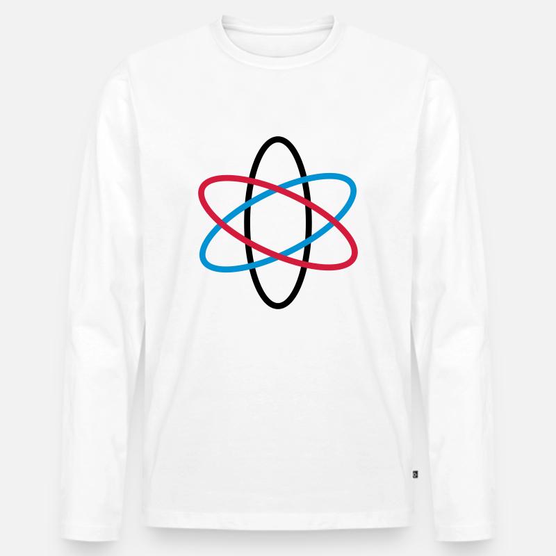 atom_neutron_02 - Männer Premium Bio Langarmshirt - Weiß