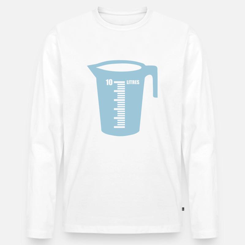 Braud liter recipient - Männer Premium Bio Langarmshirt - Weiß