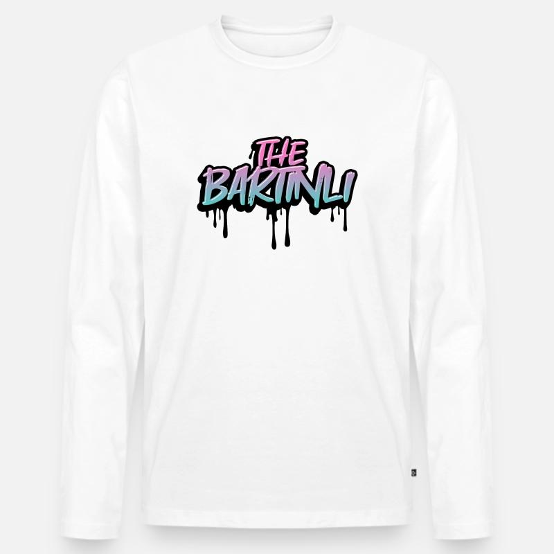 The Bartinli - Männer Premium Bio Langarmshirt - Weiß