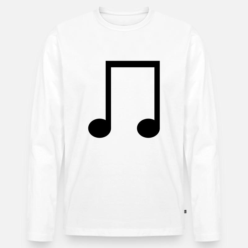 Achtelnote Symbol zum selbst gestalten - Männer Premium Bio Langarmshirt - Weiß
