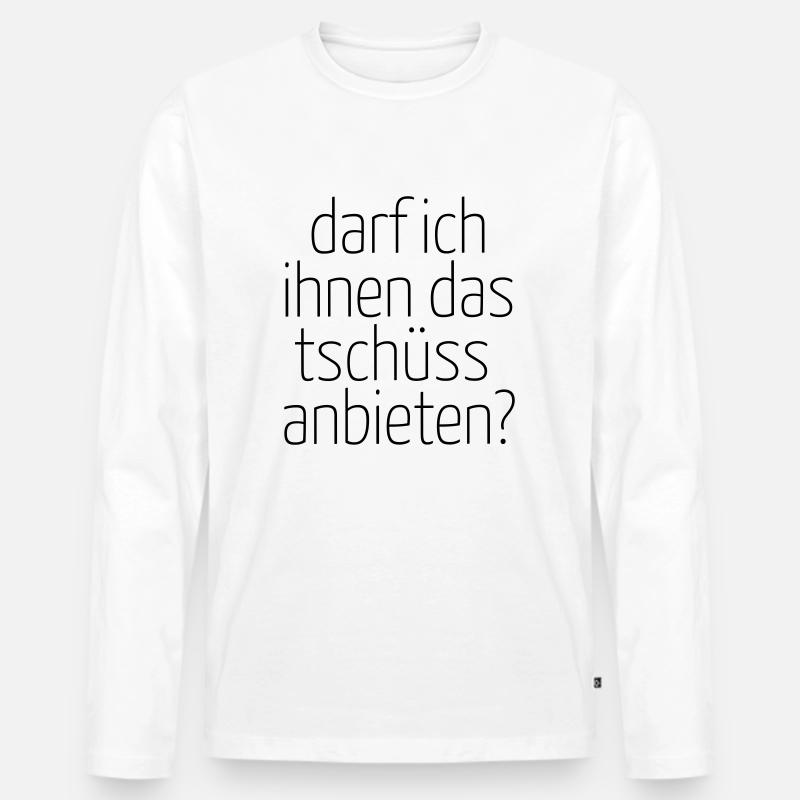 darfichihnedastschüssanbieten - Männer Premium Bio Langarmshirt - Weiß