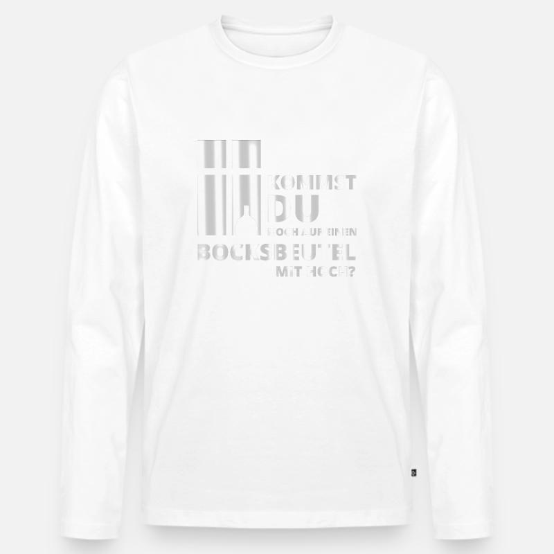 Date mit Bocksbeutel II - Männer Premium Bio Langarmshirt - undefined
