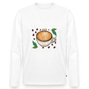 Barista Kaffee - Männer Premium Bio Langarmshirt - Weiß - Vorne - Nico (187cm)
