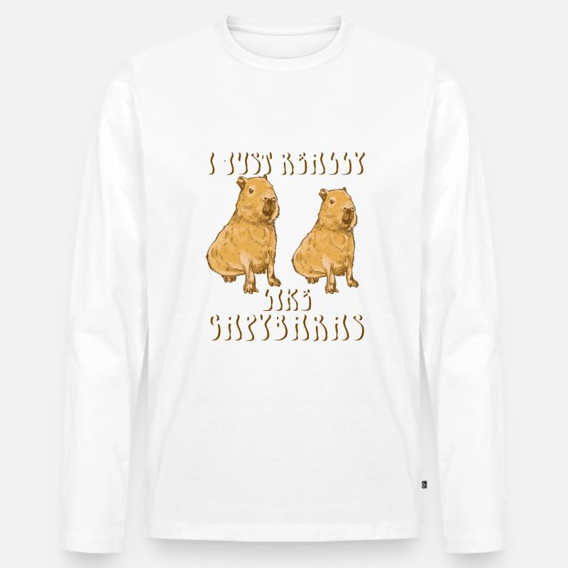 Capybara meme - Männer Premium Bio Langarmshirt - undefined