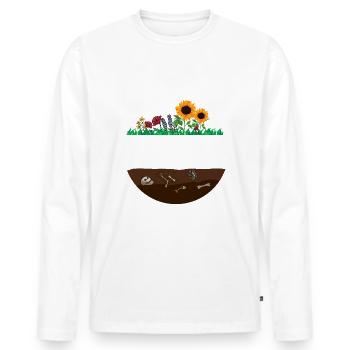 Never mess with a Gardener I Funny Garden shirt - Männer Premium Bio Langarmshirt - Weiß - Vorne - Nico (187cm)