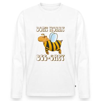 Capybara Bee Costume - Men's Premium Organic Long Sleeve Shirt - white - Front - Nico (187cm)