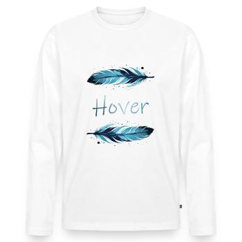 Flotter - T-shirt manches longues Premium bio Homme - blanc - Devant - Nico (187cm)