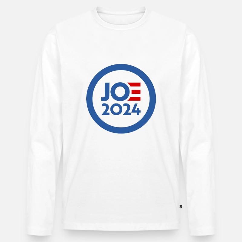 Joe biden 2024 - Männer Premium Bio Langarmshirt - Weiß