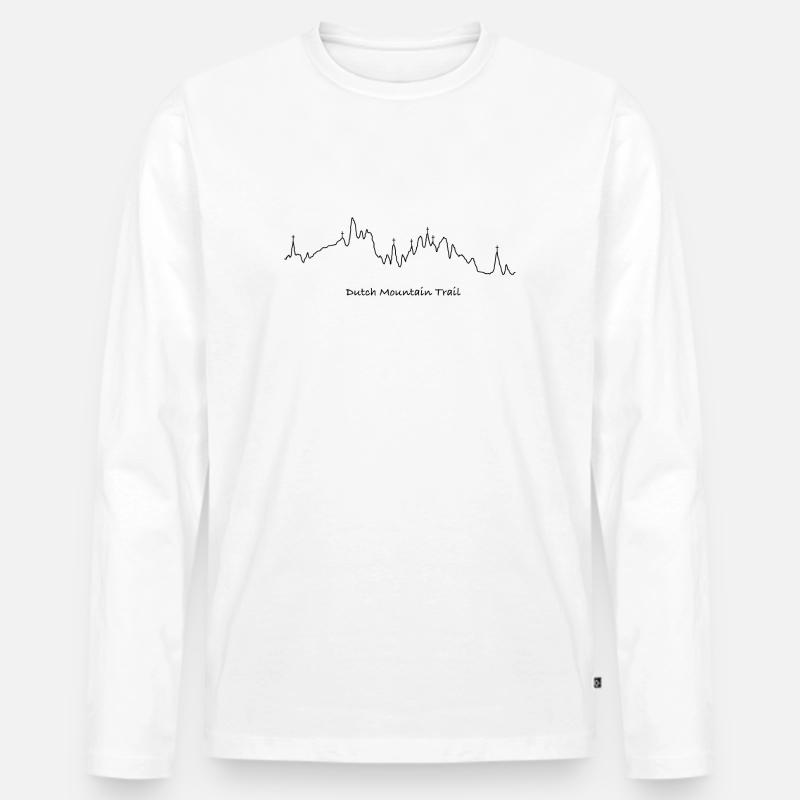 Holländischer Bergpfad - Männer Premium Bio Langarmshirt - Weiß