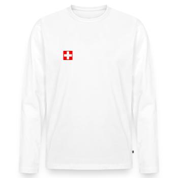 Switzerland - Men's Premium Organic Long Sleeve Shirt - white - Front - Nico (187cm)