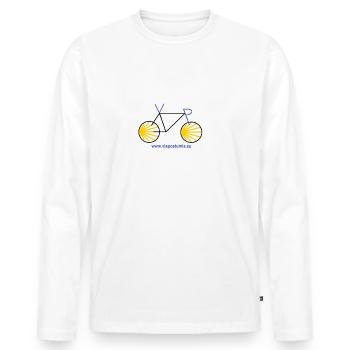 Bicycle Geometric Sun - Men's Premium Organic Long Sleeve Shirt - white - Front - Nico (187cm)