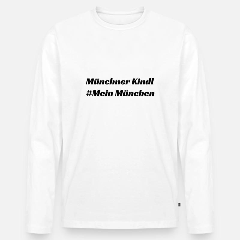 Munich - Männer Premium Bio Langarmshirt - Weiß