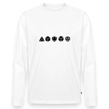 Platonic Body Math Geometry 3D Shapes - Men's Premium Organic Long Sleeve Shirt - white - Front - Nico (187cm)