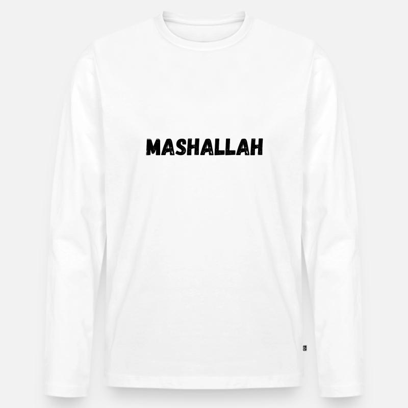 Mashallah - Männer Premium Bio Langarmshirt - Weiß