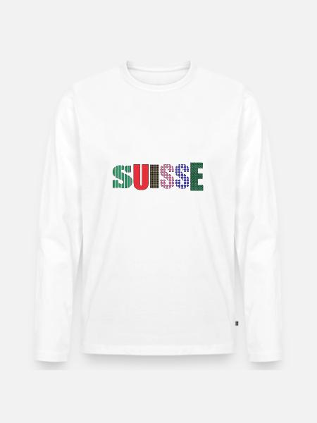 SUISSE. PAYS - T-shirt manches longues Premium bio Homme - blanc