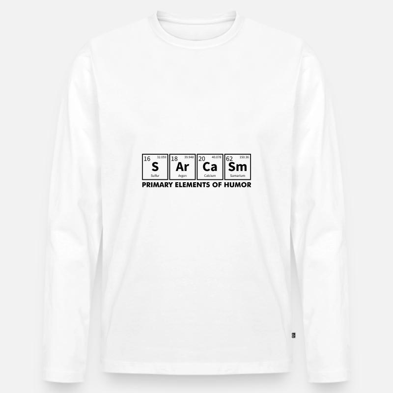 Nerd Nerds Spruch Humor - Männer Premium Bio Langarmshirt - Weiß
