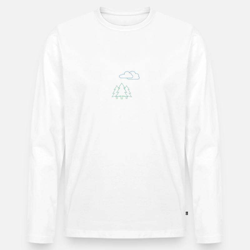 Umwelt zu liebe - Männer Premium Bio Langarmshirt - Weiß