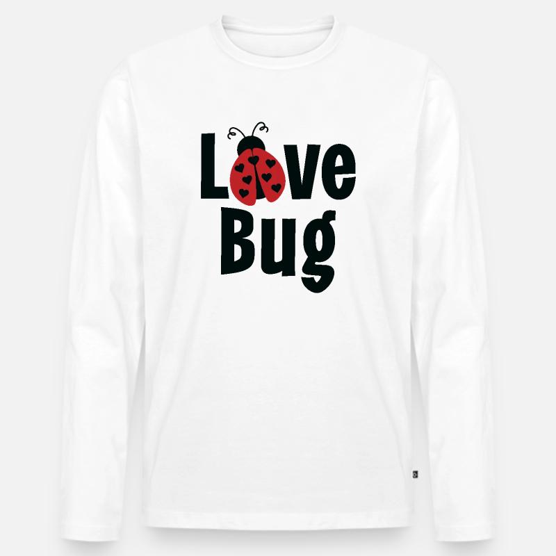 Liebeskäfer - Männer Premium Bio Langarmshirt - Weiß