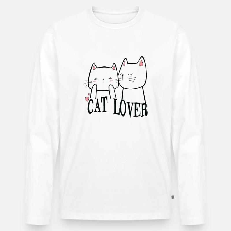 Wickedly Handsome Böse Süsse Katze - Männer Premium Bio Langarmshirt - Weiß
