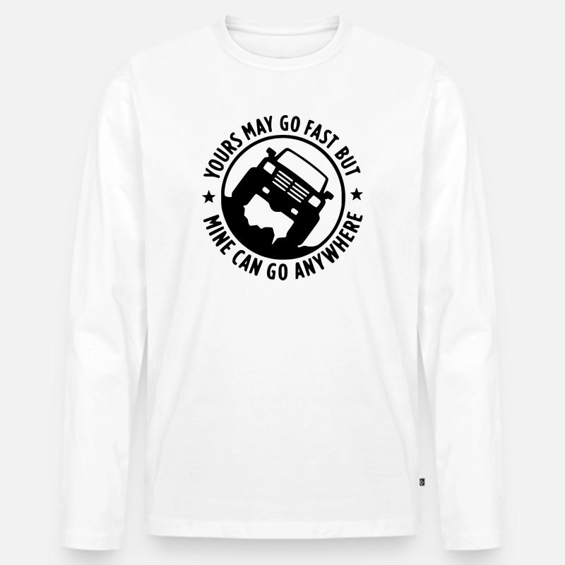 Offroad - Männer Premium Bio Langarmshirt - Weiß