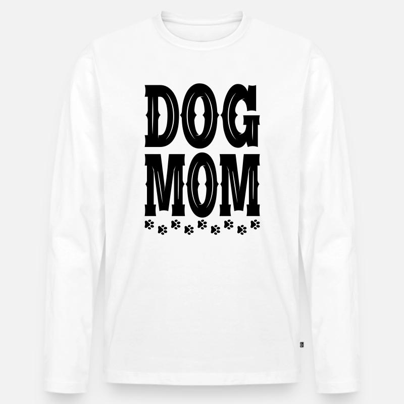 Mutter von Hunden - Männer Premium Bio Langarmshirt - Weiß