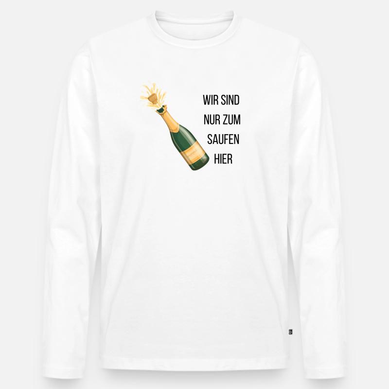 Junggesellen/in Abschied - Männer Premium Bio Langarmshirt - Weiß
