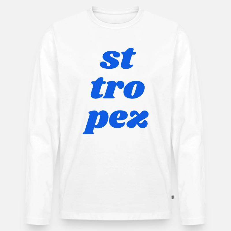 st tro pez - Männer Premium Bio Langarmshirt - Weiß