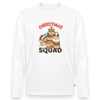 Hamster Christmas Tree Christmas Squad Hamster - Men's Premium Organic Long Sleeve Shirt - white - Front - Nico (187cm)