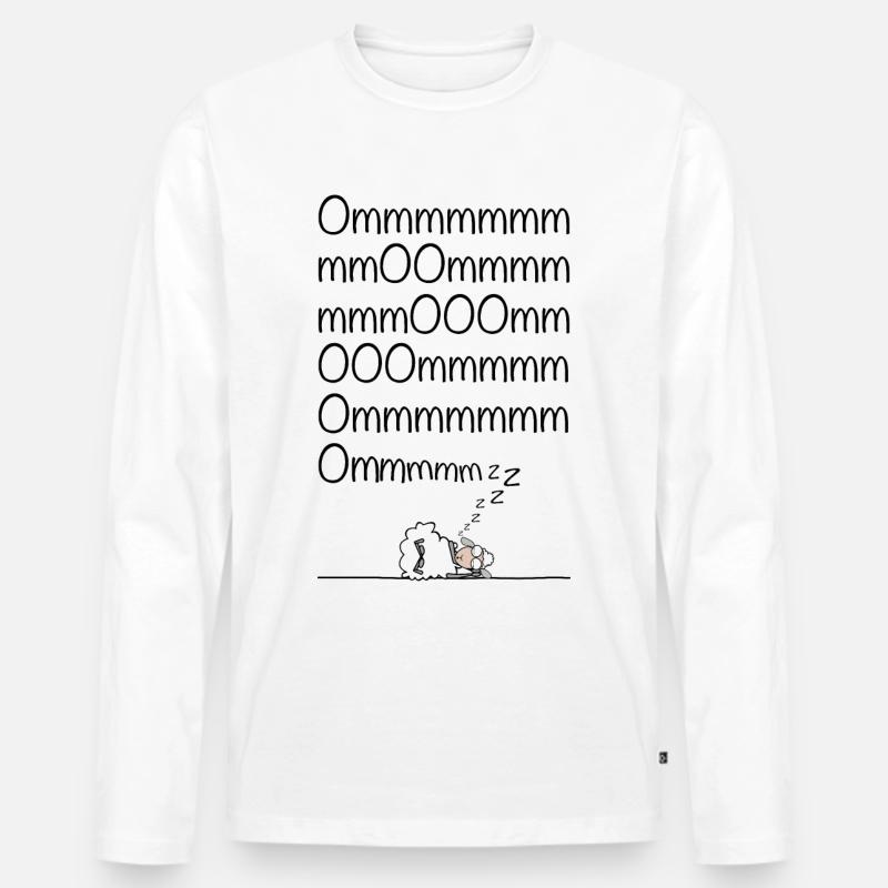 Meditation - Männer Premium Bio Langarmshirt - Weiß