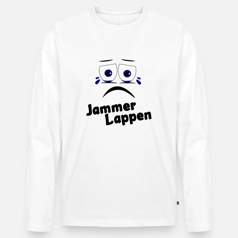 Jammer Lappen - Männer Premium Bio Langarmshirt - Weiß