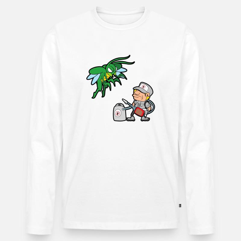 Kammerjäger Schädlingsbekämpfer Ungeziefer - Männer Premium Bio Langarmshirt - Weiß