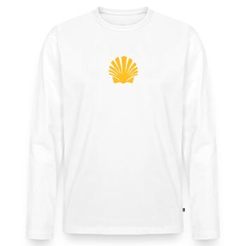 Camino de Santiago | St. James - T-shirt manches longues Premium bio Homme - blanc - Devant - Nico (187cm)