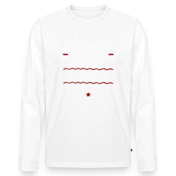 Deux titres parrain gamer, gaming, jeux vidéos - T-shirt manches longues Premium bio Homme - blanc - Devant - Nico (187cm)