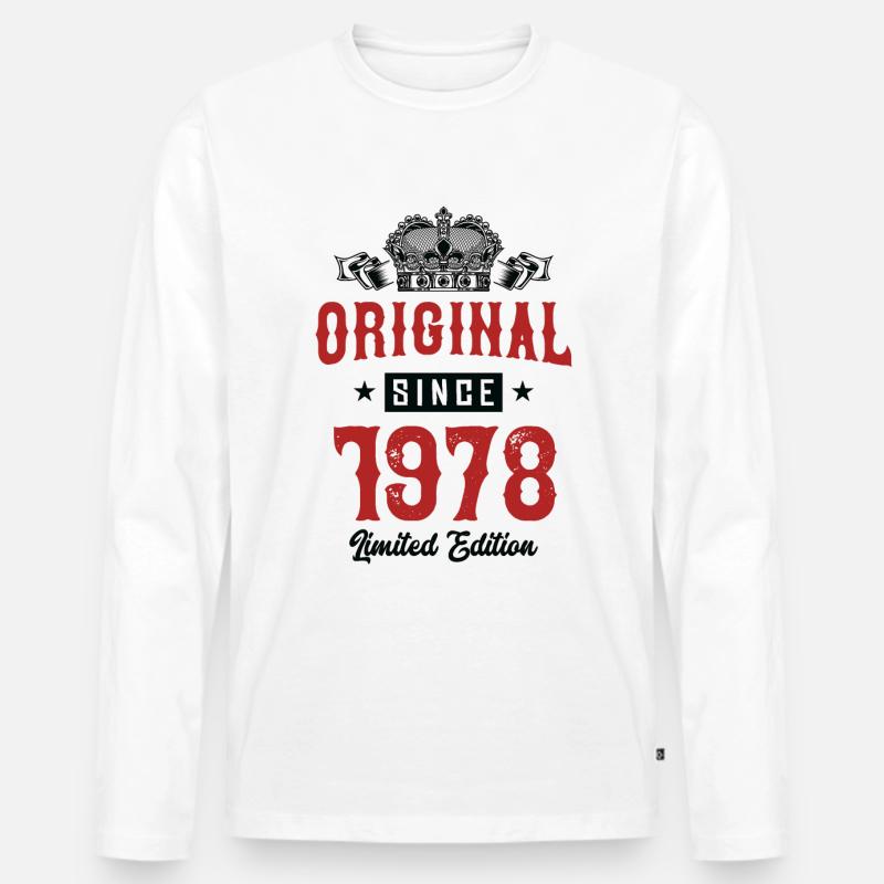 1978 limited edition - Männer Premium Bio Langarmshirt - Weiß
