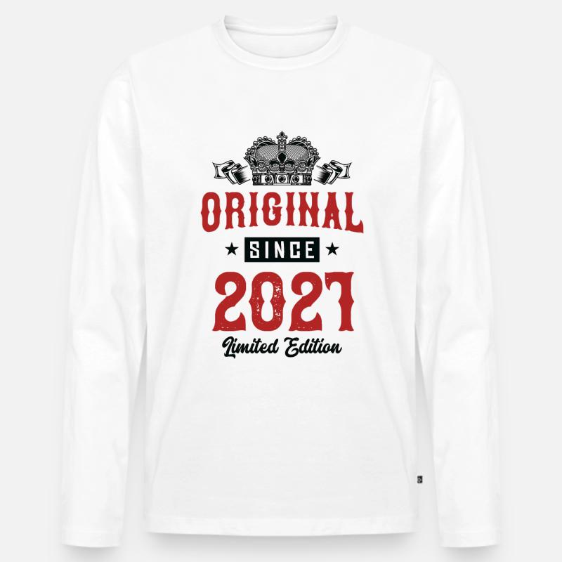 2021 limited edition - Männer Premium Bio Langarmshirt - Weiß