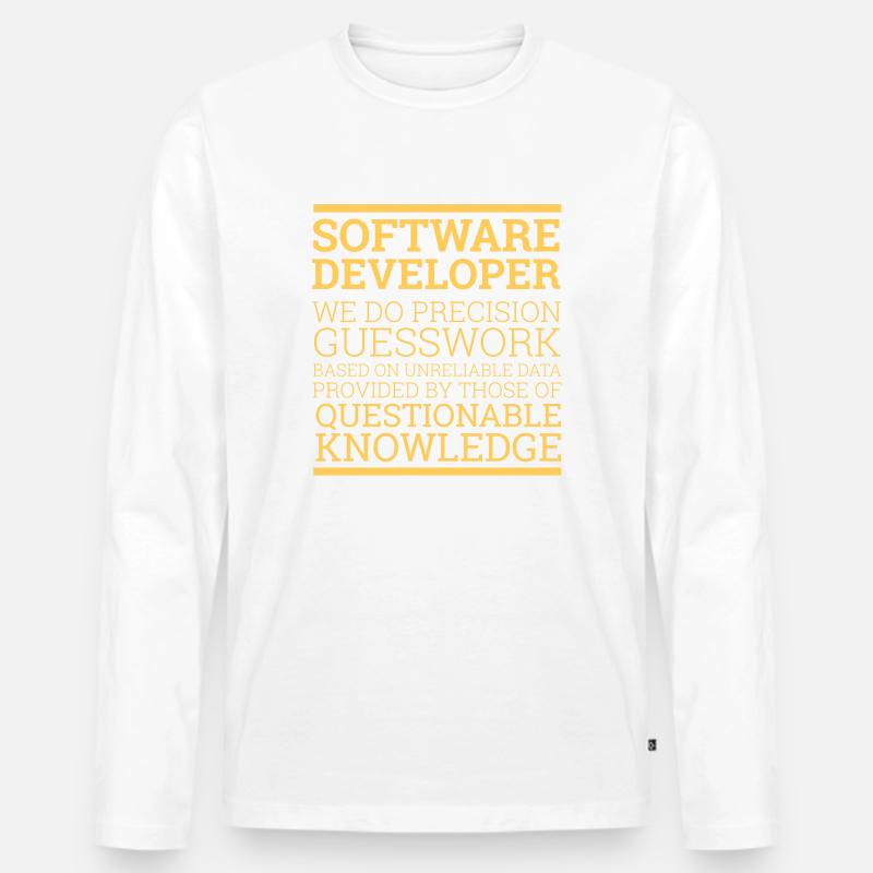 "Software Developer" | Programmer - Men's Premium Organic Long Sleeve Shirt - undefined