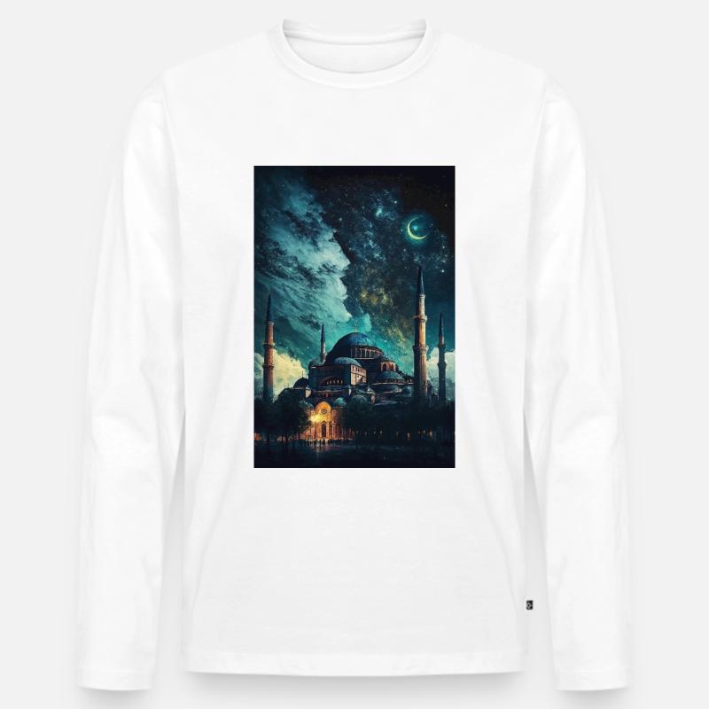 Hagia Sofia Istanbul - Männer Premium Bio Langarmshirt - Weiß