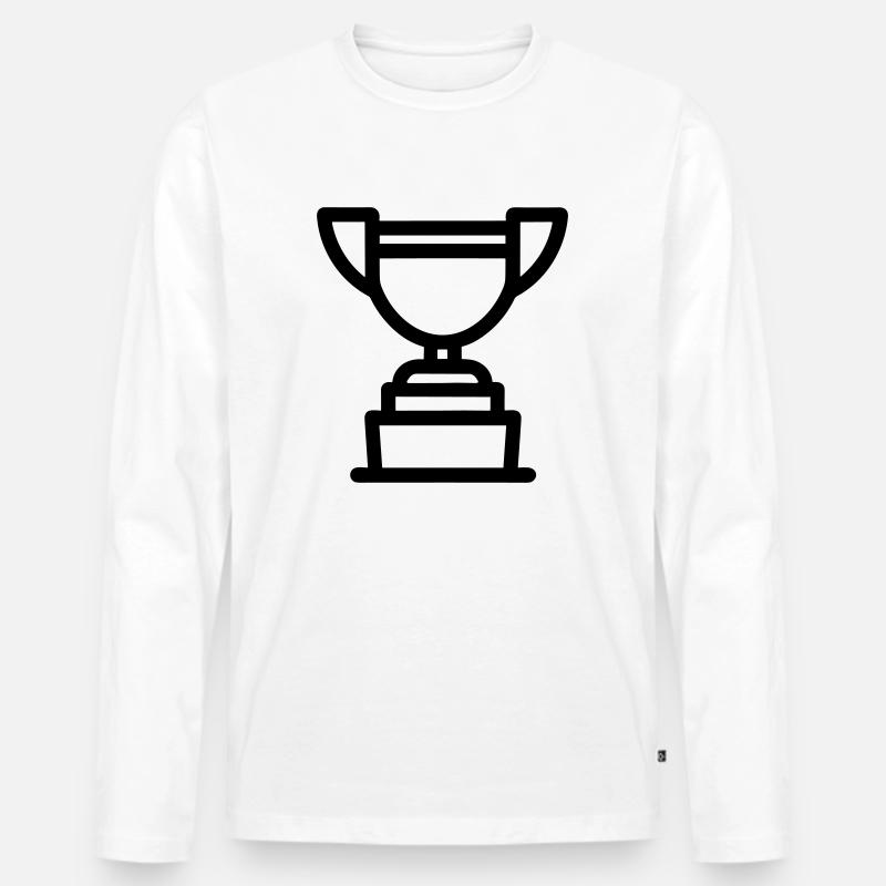 Trophäe - Männer Premium Bio Langarmshirt - Weiß