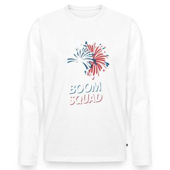 Pyrotechnie Feux d’artifice Pyrotechnie - T-shirt manches longues Premium bio Homme - blanc - Devant - Nico (187cm)