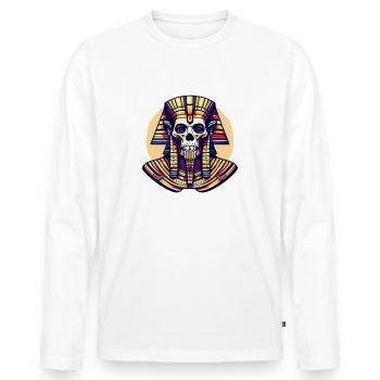 Pharaoh's sake - Men's Premium Organic Long Sleeve Shirt - white - Front - Nico (187cm)