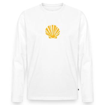 Camino de Santiago | St. James - T-shirt manches longues Premium bio Homme - blanc - Devant - Nico (187cm)