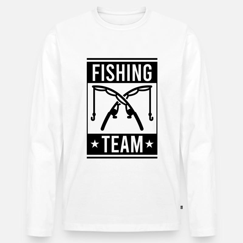 fishing crew - Männer Premium Bio Langarmshirt - Weiß