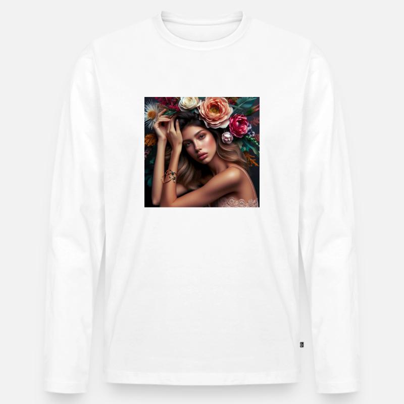 Ruhend. - Männer Premium Bio Langarmshirt - Weiß