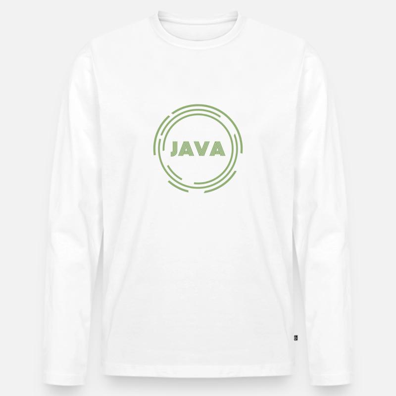 .JAVA - Men's Premium Organic Long Sleeve Shirt - white