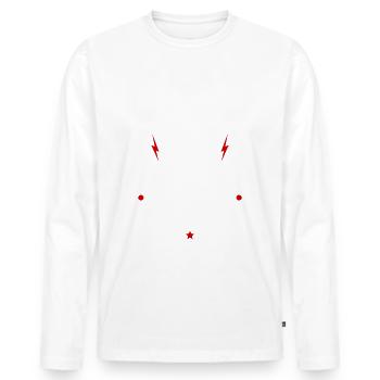 La pêche est mon plan de retraite, humour, noël - T-shirt manches longues Premium bio Homme - blanc - Devant - Nico (187cm)